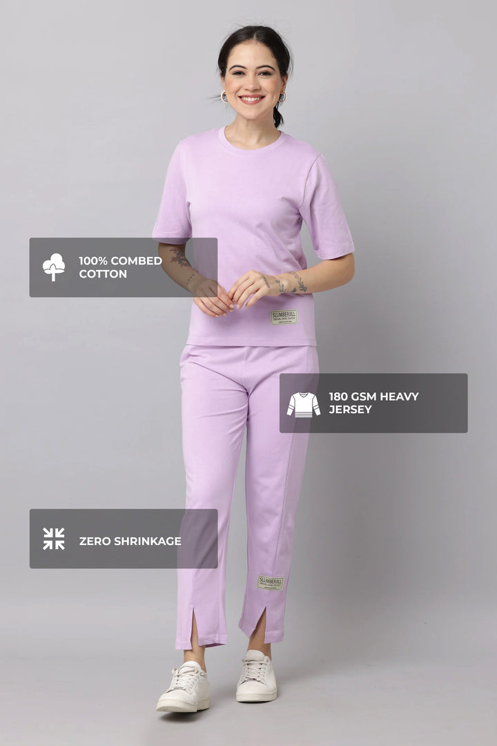 Slumber Jill Premium Orchid Bloom Coords Set With Freshon Finish