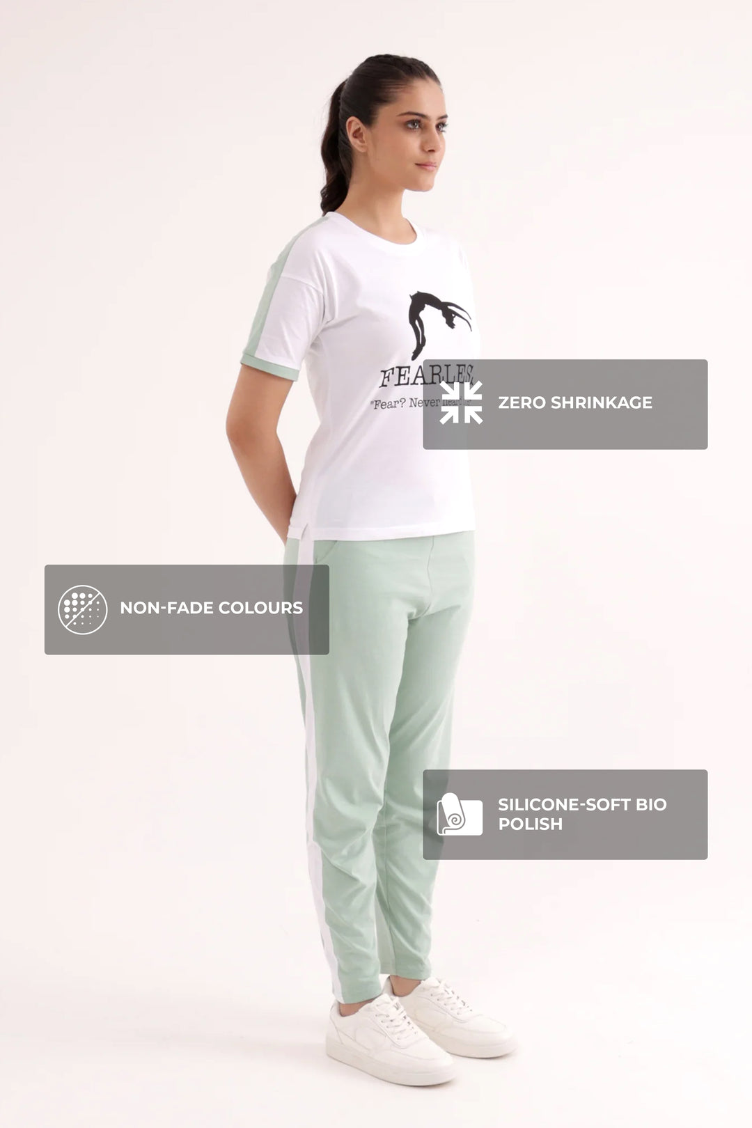 Slumber Jill Active Comfort Pastel Green Cotton Jersey Coord Set