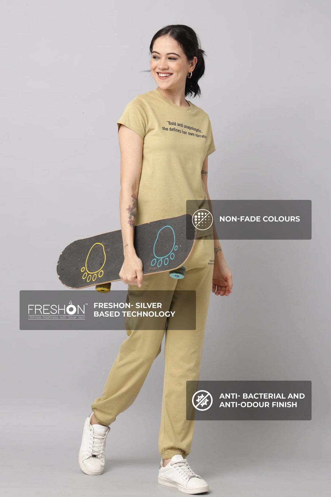 Slumber Jill Comfort Essential Silver Fern Coords Set With Freshon Finish