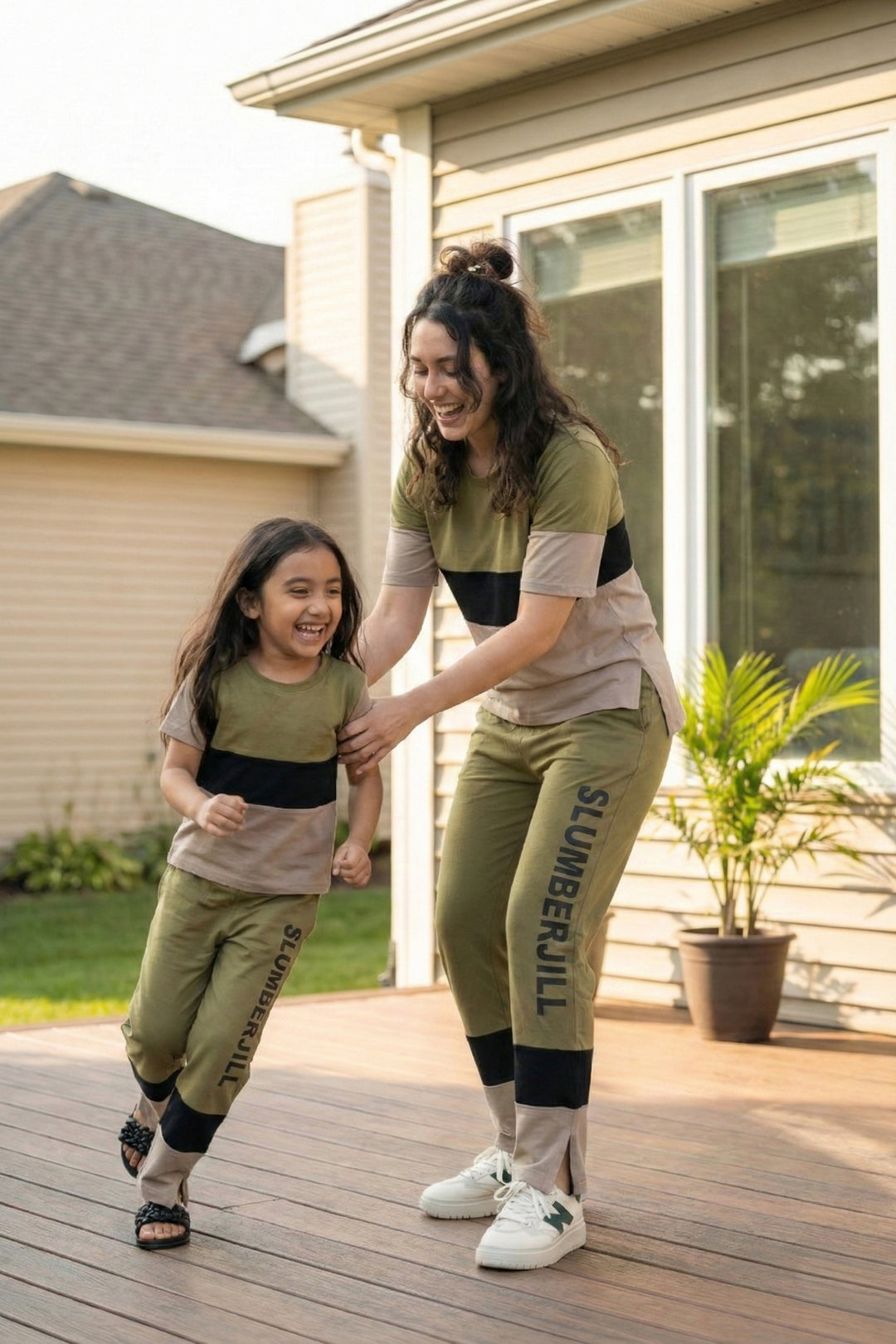 Mom & Me - Mossy Meadows, Slumber Everyday Mom & Kids Cotton Coord Set