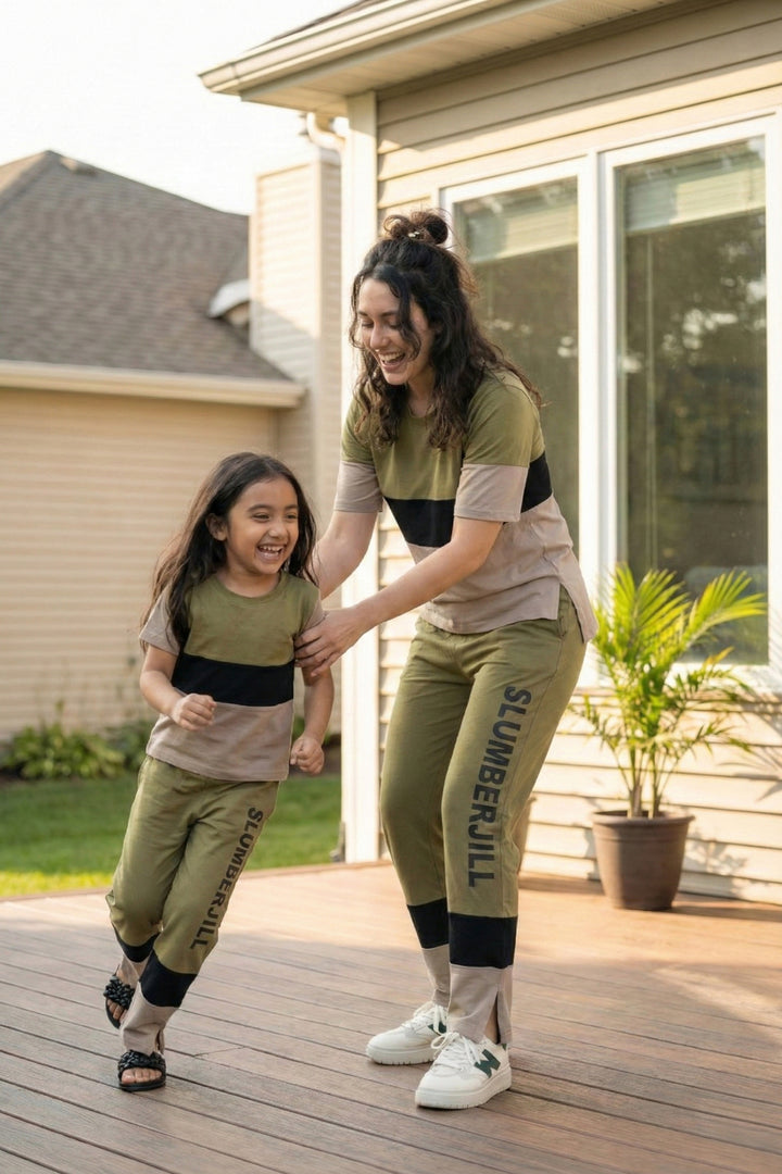 Mom & Me - Mossy Meadows, Slumber Everyday Mom & Kids Cotton Coord Set