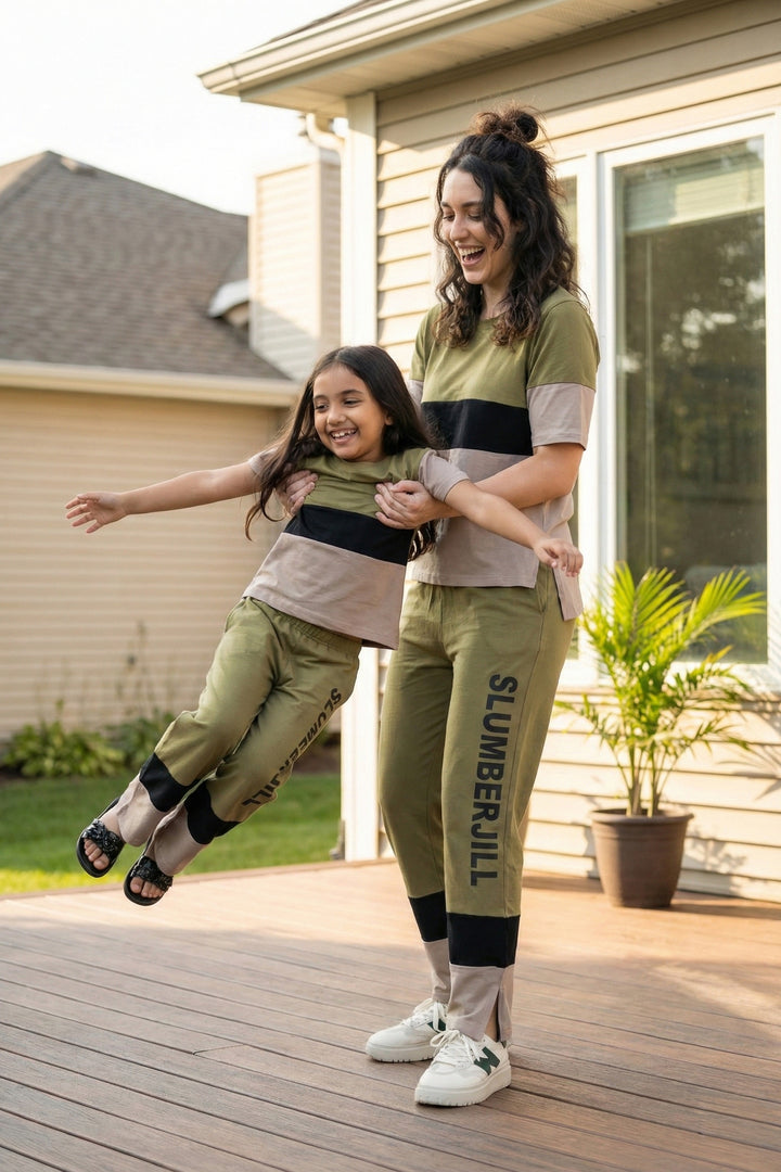 Mom & Me - Mossy Meadows, Slumber Everyday Mom & Kids Cotton Coord Set