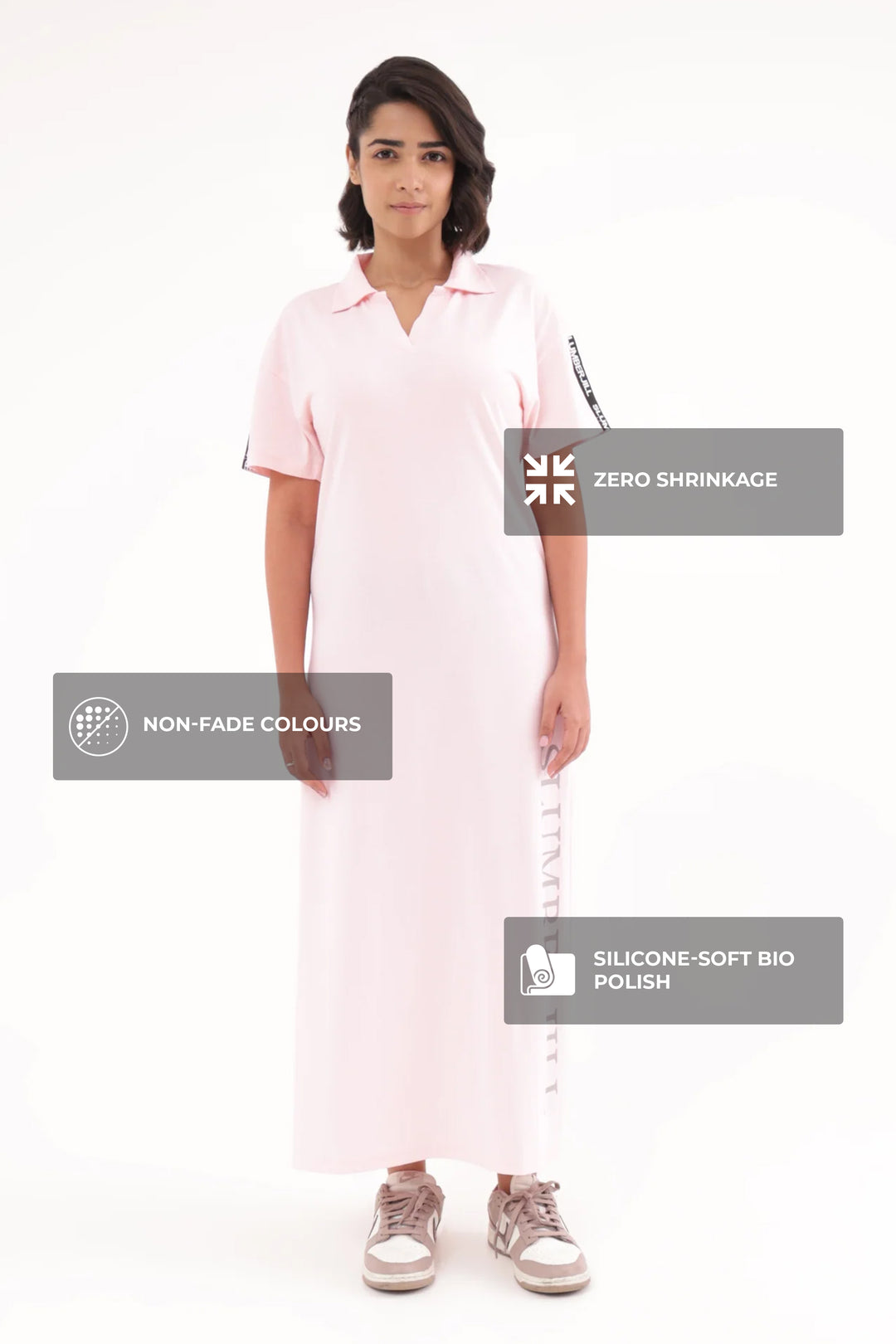 Sunset Blush TravelEase Polo Dress