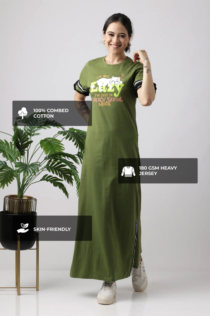 Snooze Style Comfort Dress Cedar Green