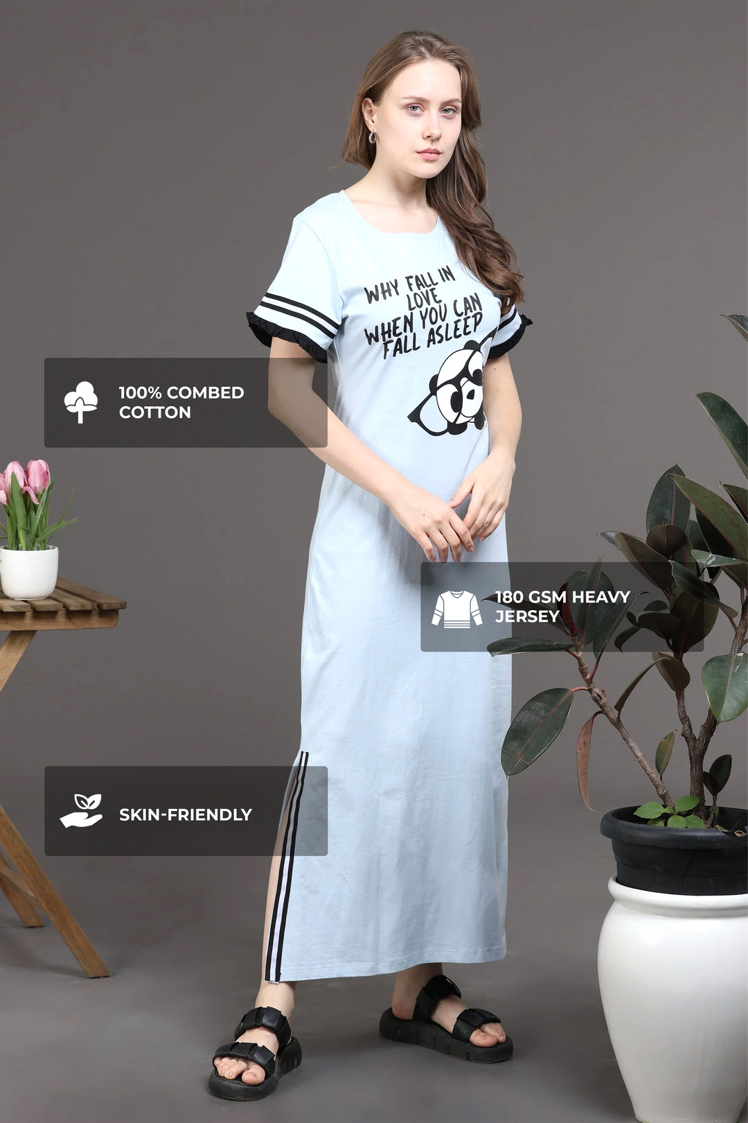 Snooze Style Comfort Dress ice blue