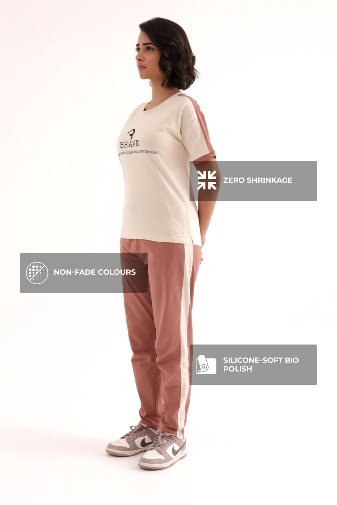 Slumber Jill Active Comfort Mocha Mousse Cotton Jersey Coord Set