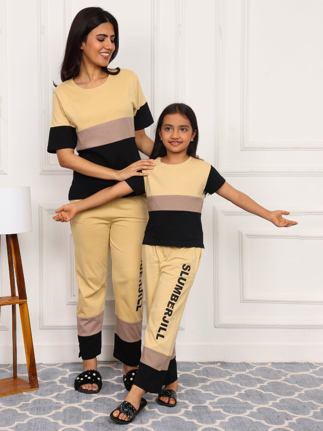 Mom & Me - Bumblebee Dreams, Slumber Everyday Mom & Kids Cotton Coord Set