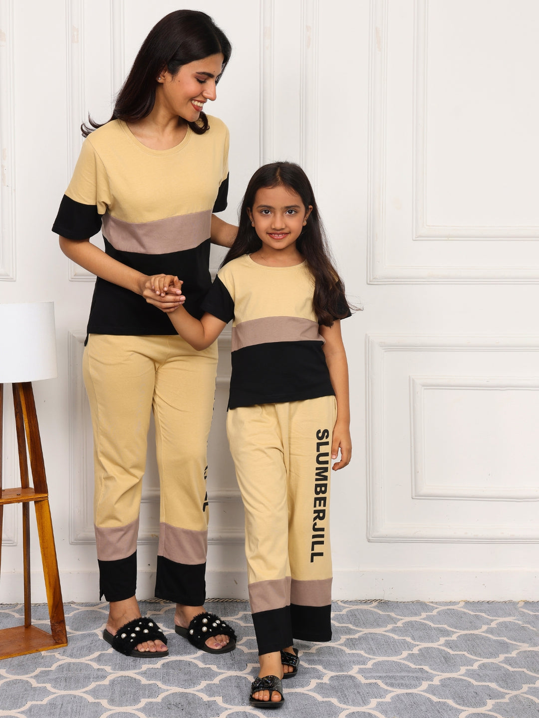 Mom & Me - Bumblebee Dreams, Slumber Everyday Mom & Kids Cotton Coord Set
