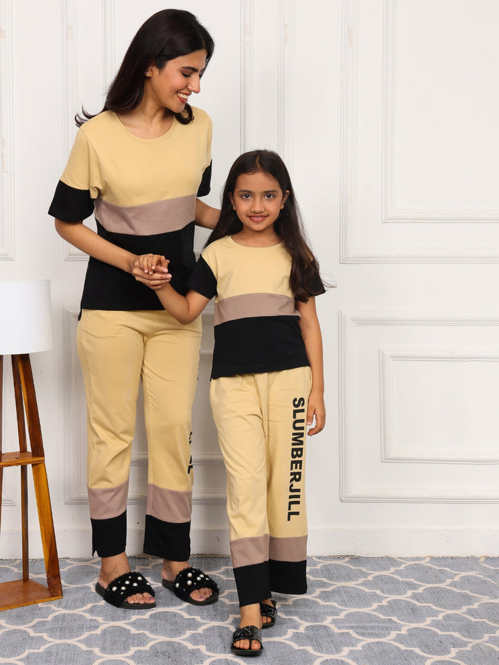 Mom & Me - Bumblebee Dreams, Slumber Everyday Mom & Kids Cotton Coord Set