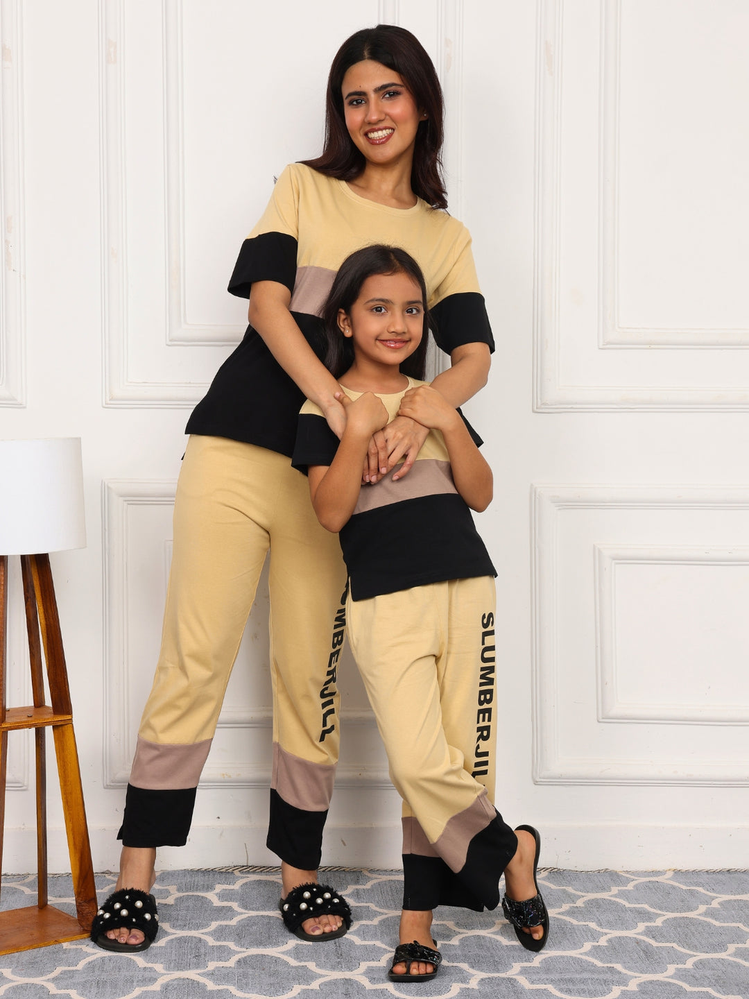 Mom & Me - Bumblebee Dreams, Slumber Everyday Mom & Kids Cotton Coord Set