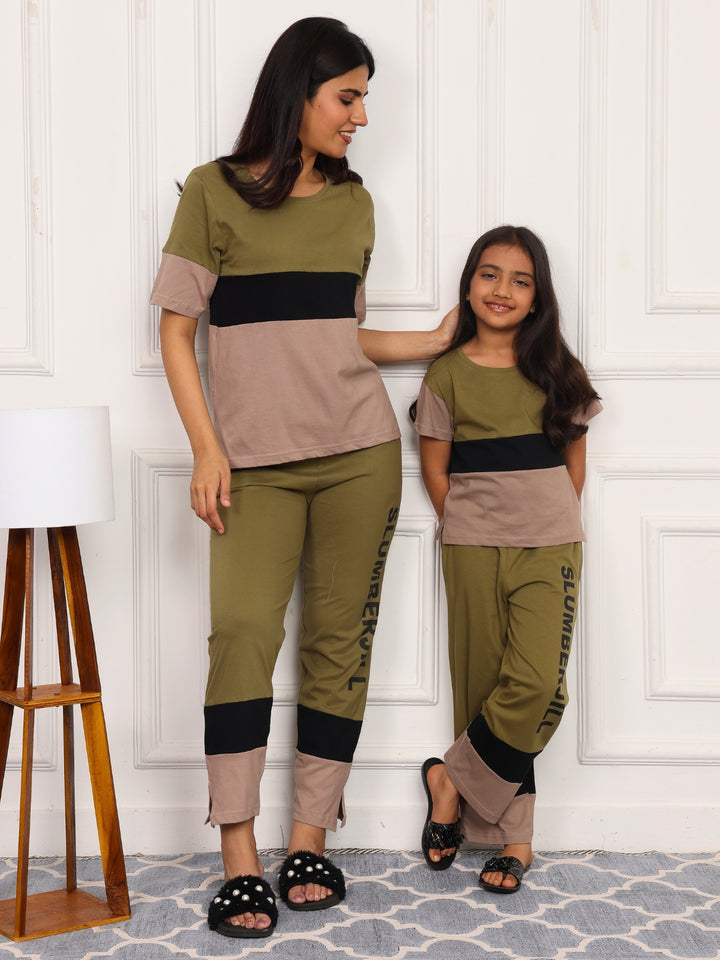 Mom & Me - Mossy Meadows, Slumber Everyday Mom & Kids Cotton Coord Set