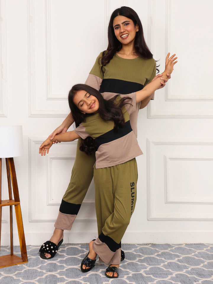 Mom & Me - Mossy Meadows, Slumber Everyday Mom & Kids Cotton Coord Set