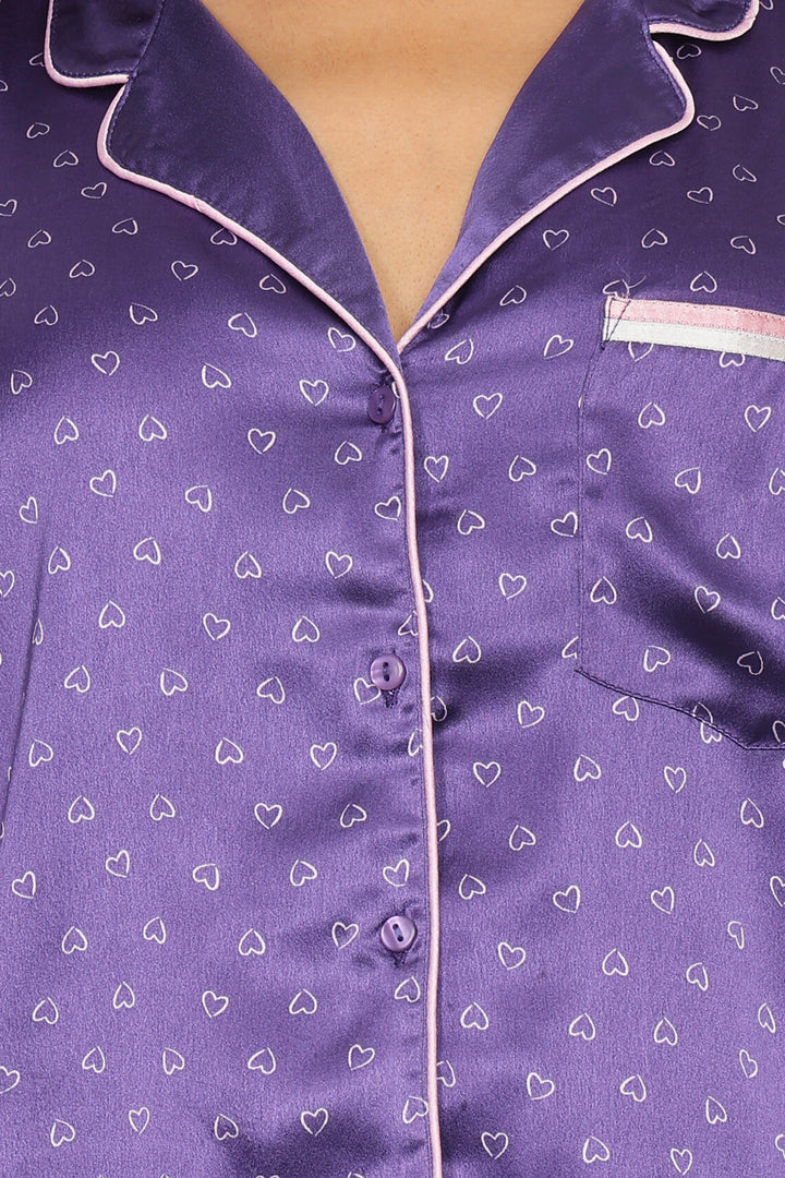 LAVENDER LOVE MOM AND ME COLLARD SHORT SET IN JAPAN SATIN