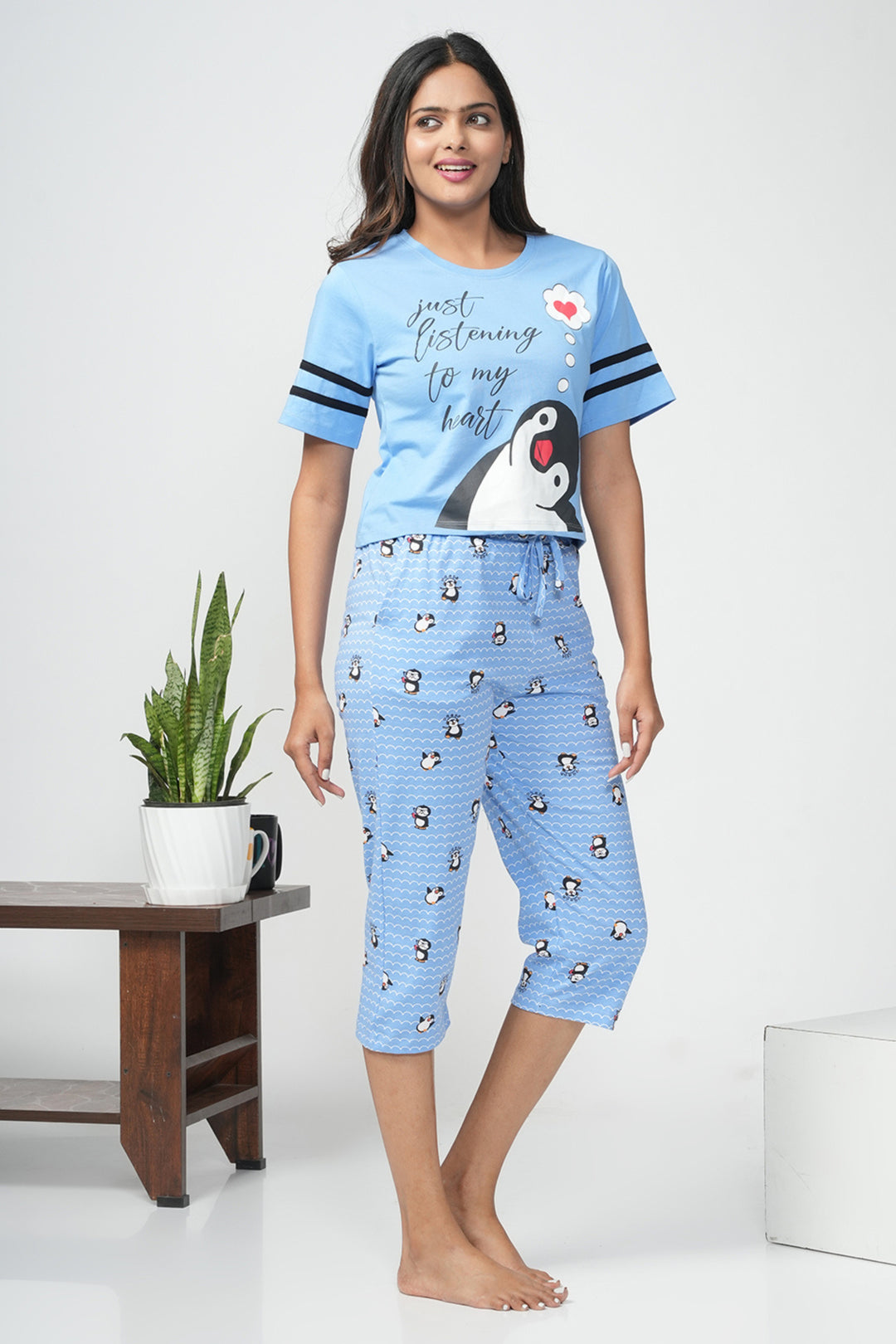 Twilight Penguin Capri Set Dress with hair scrunchies