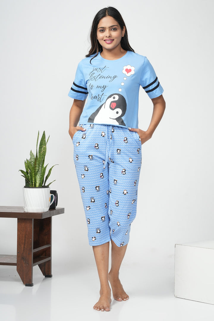 Twilight Penguin Capri Set Dress with hair scrunchies
