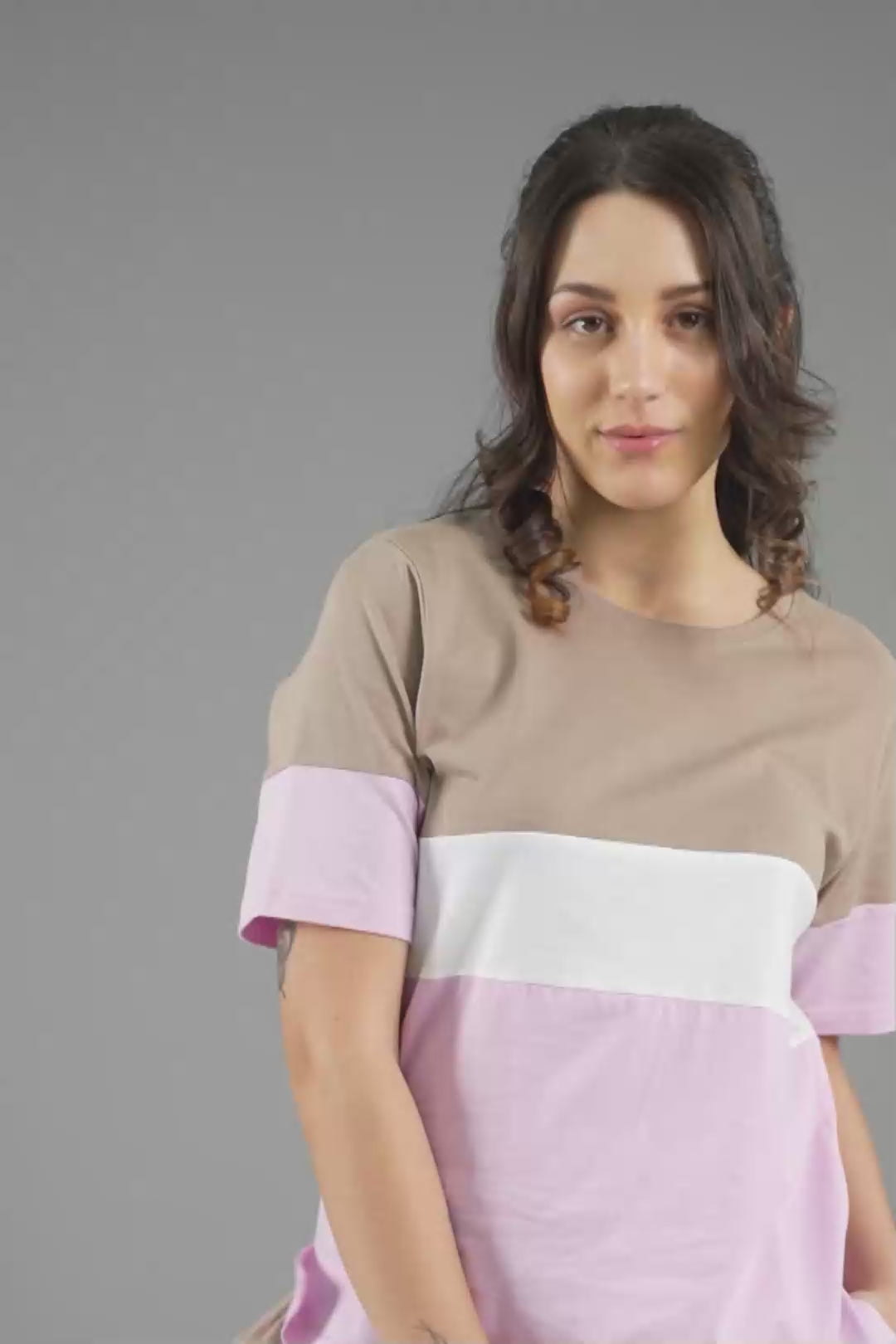 SLUMBER EVERYDAY SILVER SYMPHONY LOUNGE SET MADE OF COTTON