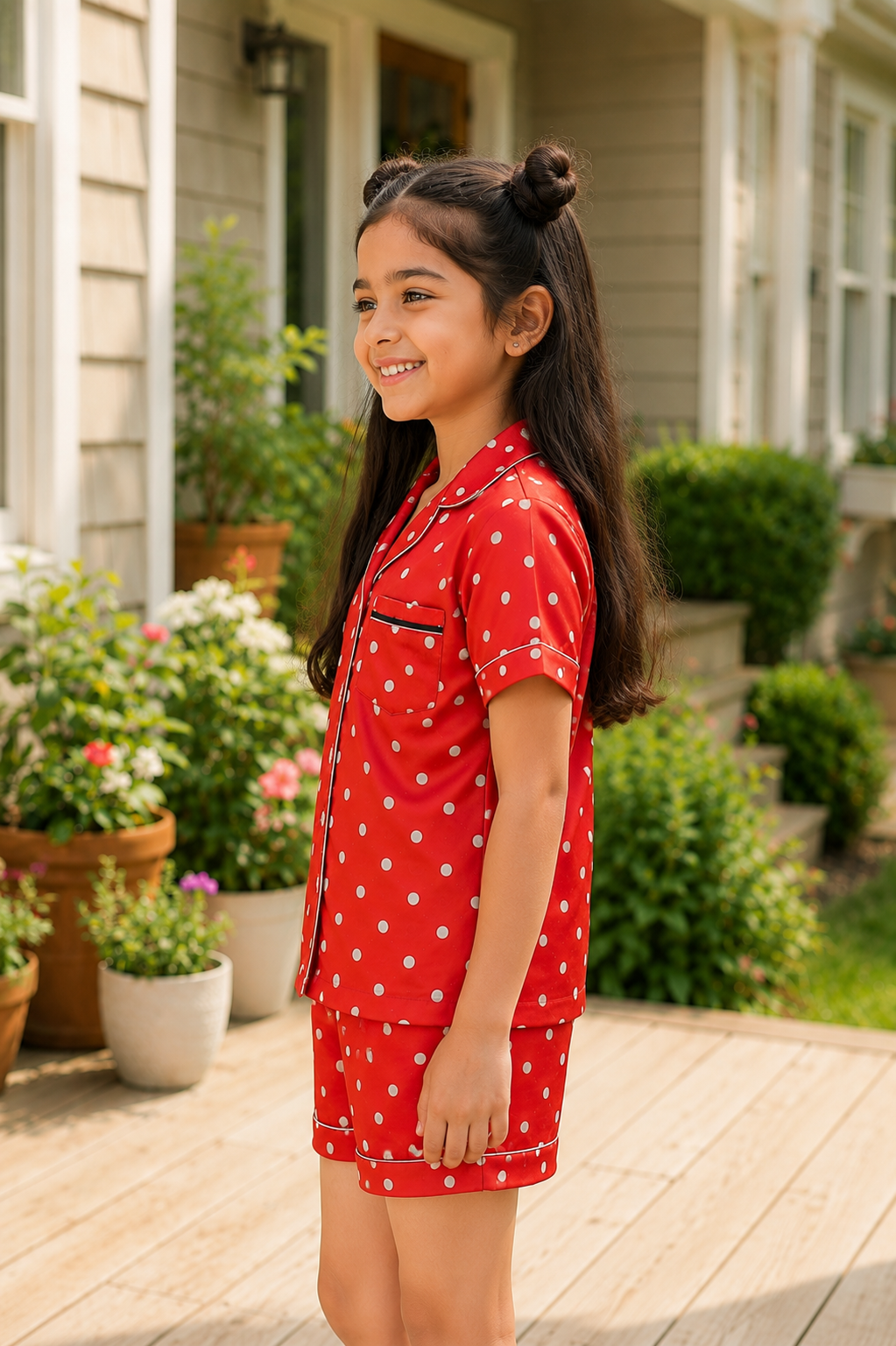 Scarlet Sweet Kids Collard Short Set In Japan Satin