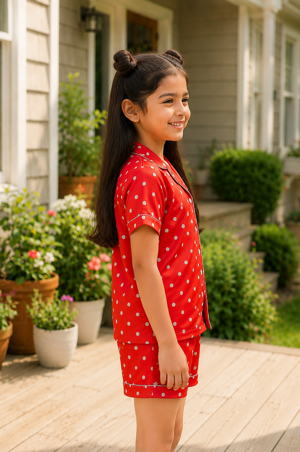 Scarlet Sweet Kids Collard Short Set In Japan Satin