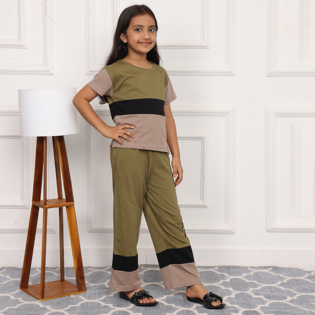 MOSSY MEADOWS, SLUMBER EVERYDAY  KIDS COTTON COORD SET