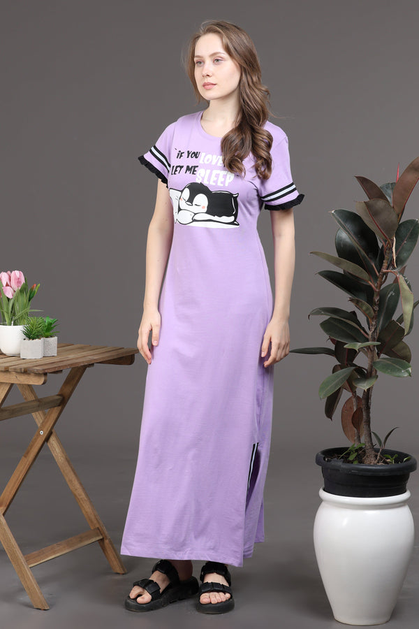 Snooze Style Comfort lavender long nighty dress