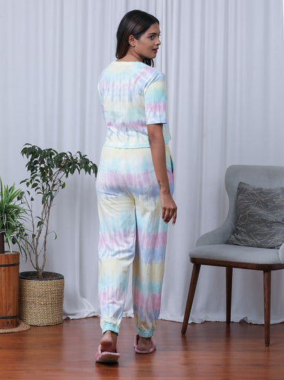 Motley Lounge Set Made of 100% Cotton Tie & Dyed Style
