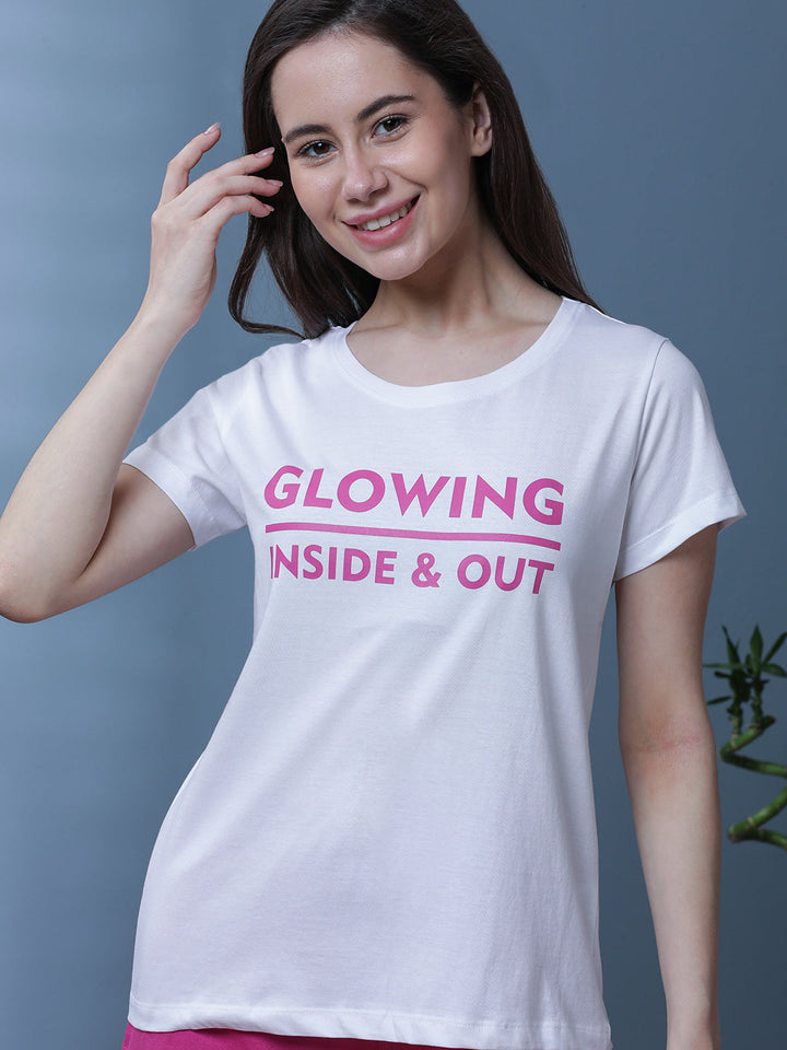 Glow inside & Out T-Shirt & Shorts Set - 100% Cotton