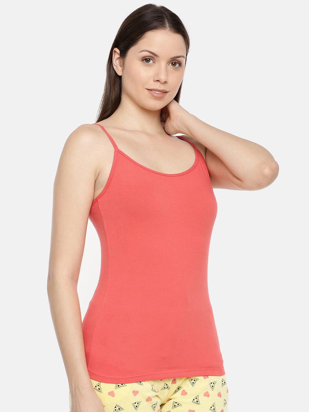 Essential Camisole Pack of 2 (White-Coral)