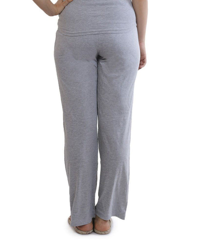 Slumber Jill - Grey Melange Cotton Women's Nightwear Pyjama